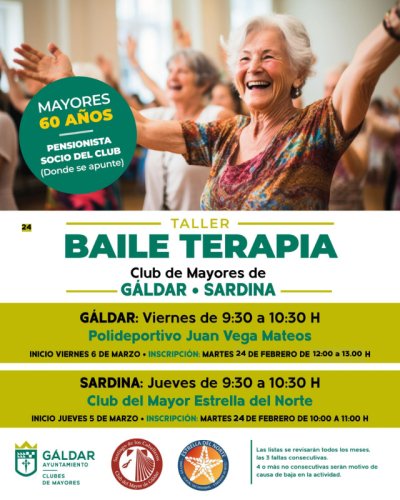 G&aacute;ldar ofrece un taller de &lsquo;Baile Terapia&rsquo; para mayores de 60 a&ntilde;os