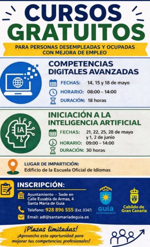 Gu&iacute;a: Cursos gratuitos de Competencias Digitales Avanzadas e Inteligencia Artificial
