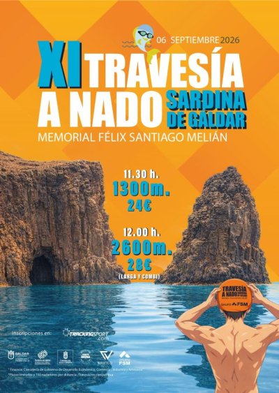 Abiertas las inscripciones de la XI Traves&iacute;a a Nado Sardina de G&aacute;ldar &ndash; Memorial F&eacute;lix Santiago Meli&aacute;n
