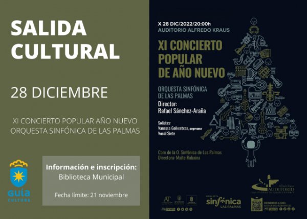 Guía: Salida cultural para disfrutar del Concierto de Año Nuevo en el Auditorio Alfredo Kraus