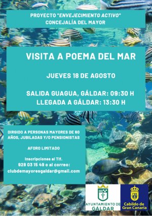 El Programa de Envejecimiento Activo del Ayuntamiento de Gáldar organiza una visita a Poema del Mar