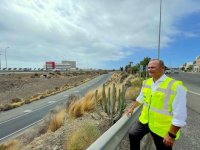 El Cabildo culmina las primeras obras de reparaci&oacute;n del firme de las v&iacute;as de servicio de la GC-1 en Santa Luc&iacute;a de Tirajana