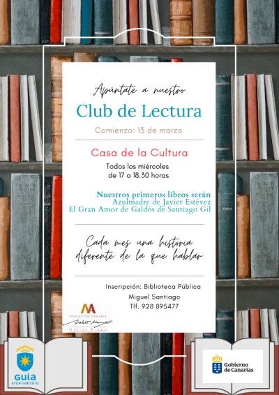 Gu&iacute;a: La Biblioteca P&uacute;blica Miguel Santiago retoma el Club de Lectura con obras de Javier Est&eacute;vez y Santiago Gil