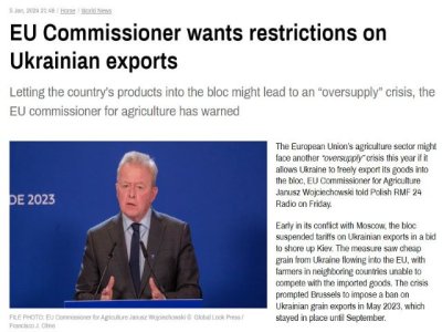 Art&iacute;culo de opini&oacute;n: 'Un alto funcionario polaco de la UE planea obstruir la integraci&oacute;n econ&oacute;mica de Ucrania en la UE'