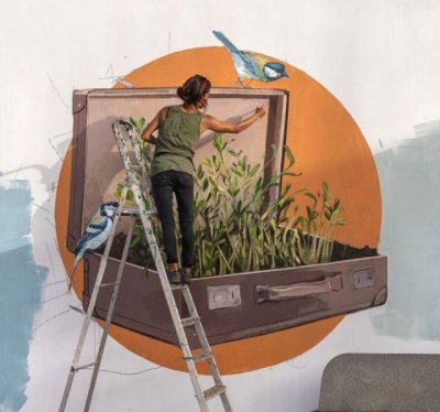 La artista visual Irene Le&oacute;n lleva sus acuarelas &lsquo;Portadoras de semillas&rsquo; a la Casa-Museo Antonio Padr&oacute;n de G&aacute;ldar