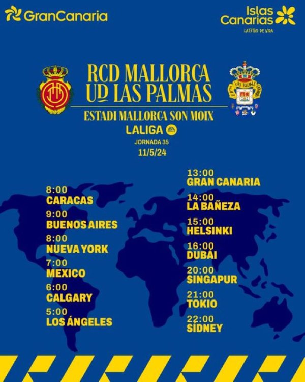 Radio Faro del Noroeste retransmite este sábado, 11-05-24, a las 13.00 horas: RCD Mallorca - UD Las Palmas