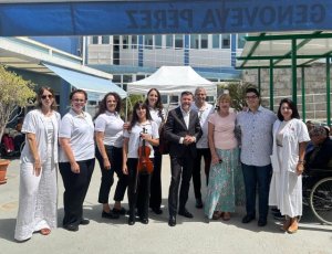 Gáldar: La Residencia Genoveva Pérez y Centro de Día y el Club de Mayores disfrutan del concierto del cuarteto Theros y la soprano Silvia Pileño