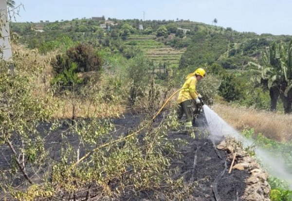La Gomera: Extinguido un conato de incendio declarado este domingo en Las Hayas