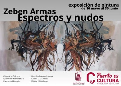 Puerto del Rosario: El joven pintor Zeben Armas expone en la Casa de la Cultura su muestra pict&oacute;rica sobre &lsquo;Espectros y Nudos&rsquo;