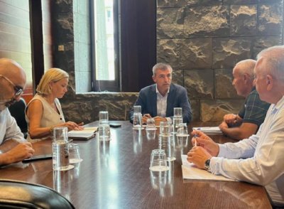 Manuel Dom&iacute;nguez aborda con el sector del taxi la problem&aacute;tica de las licencias de VTC en Canarias