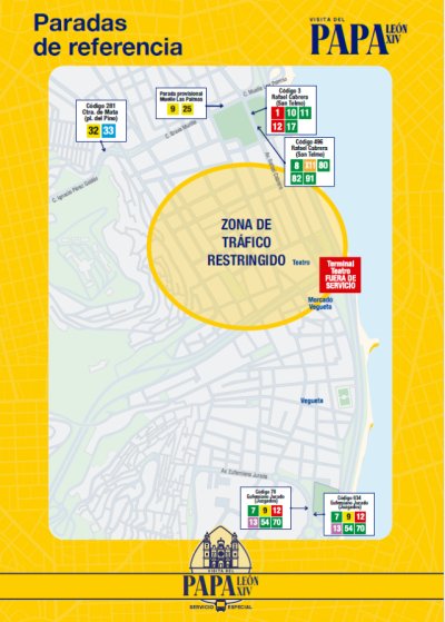 Guaguas Municipales habilita un dispositivo especial de transporte con motivo de la visita del Papa el pr&oacute;ximo 11 de junio