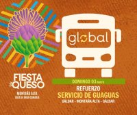 Gu&iacute;a: Global refuerza el transporte para la Fiesta del Queso este domingo en Monta&ntilde;a Alta