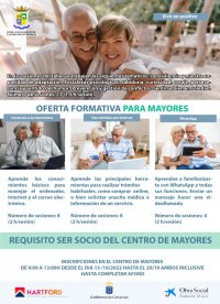 La Aldea: Oferta de diferentes actividades, talleres de ocio y bienestar y formaci&oacute;n en digitalizaci&oacute;n para los mayores del municipio