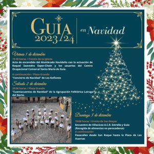 Guía da la bienvenida a la Navidad este viernes con el Encendido Navideño y el concierto de Los Gofiones