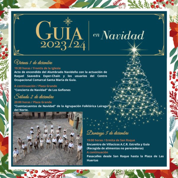 Guía da la bienvenida a la Navidad este viernes con el Encendido Navideño y el concierto de Los Gofiones