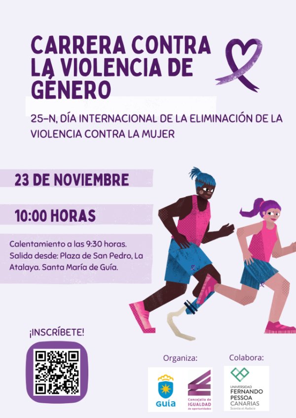 Guía: La Concejalía de Igualdad organiza la Carrera contra la Violencia de Género el próximo 23 de noviembre