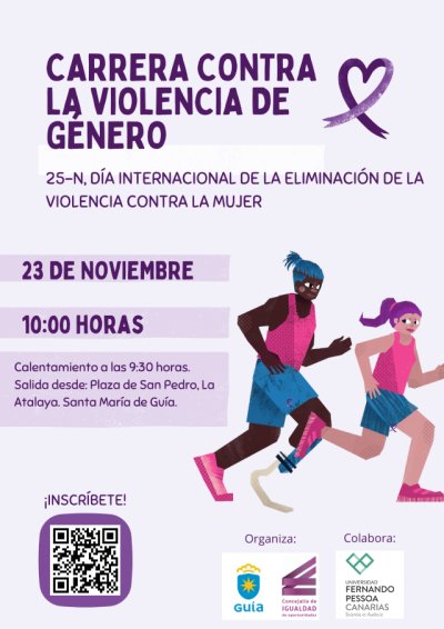 Guía: La Concejalía de Igualdad organiza la Carrera contra la Violencia de Género el próximo 23 de noviembre