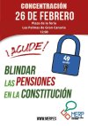 La MERP en Tenerife entregar&aacute; firmas en el Diputado del Com&uacute;n y presentar&aacute; un manifiesto respaldado por 100 juristas en defensa del blindaje constitucional de las pensiones