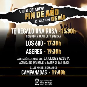 Fiestón para despedirnos del año en la Villa de Moya