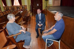 Teodoro Sosa recibe la visita de Martha Leacock, hija del histórico empresario Mister Leacock