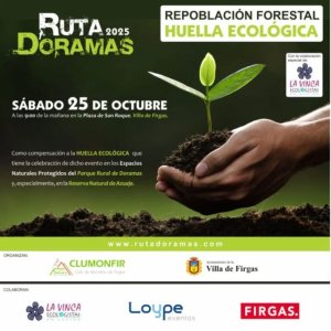 Repoblación forestal en la Montaña de Firgas con motivo de la Huella Ecológica de la Ruta Doramas