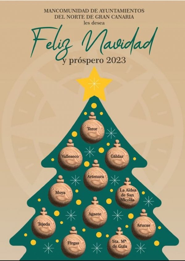 La Mancomunidad de Ayuntamientos del Norte de Gran Canaria les desea unas felices fiestas