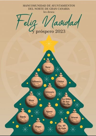 La Mancomunidad de Ayuntamientos del Norte de Gran Canaria les desea unas felices fiestas