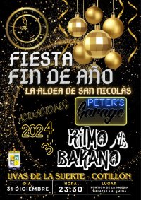 La Aldea de San Nicol&aacute;s da la bienvenida al 2024 con Peter&acute;s Garage y Ritmo Bakano