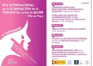 Villa de Moya: Programa con motivo del Día Internacional de la Eliminación de la Violencia contra la Mujer