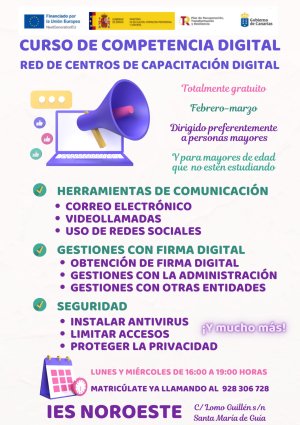 Guía: El IES Noroeste imparte un curso de Competencia Digital gratuito para personas mayores