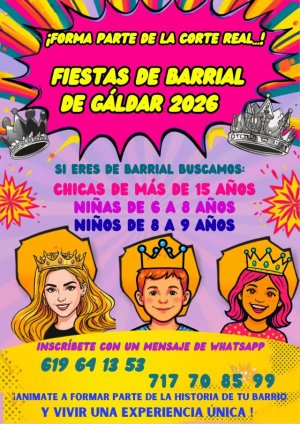 G&aacute;ldar: Las Fiestas de Barrial 2026 buscan a los integrantes de su Corte Real