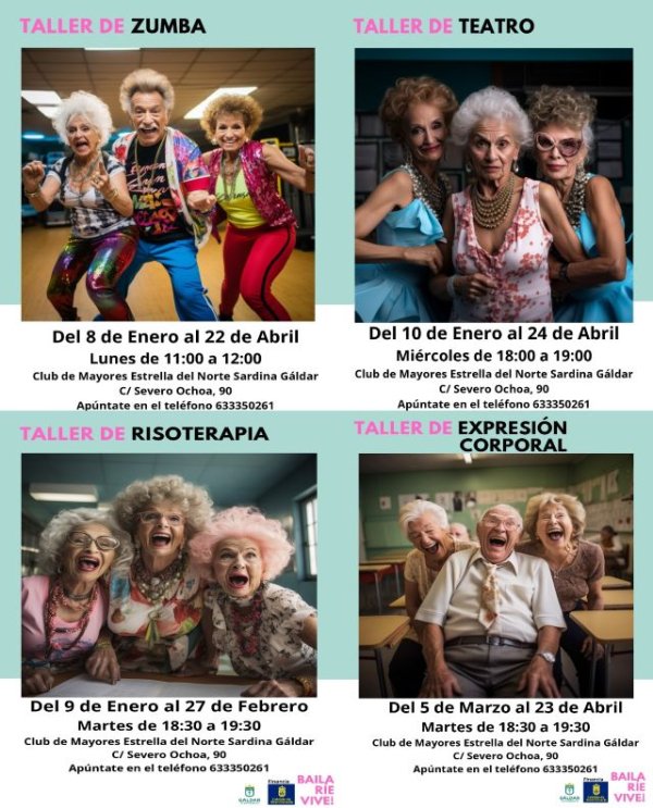 Gáldar: El Club de Mayores Estrella del Norte Sardina de Gáldar inicia esta semana cuatro actividades