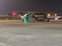 Un helicóptero del Ejercito del Aire y del Espacio rescata a una paciente en estado grave, desde un Crucero a unos 380 km al suroeste de la Isla del Hierro