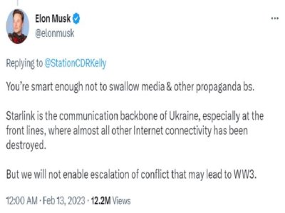La explicación de Musk para detener la explotación militar de Starlink por parte de Kiev es razonable