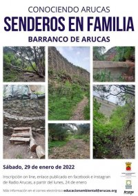 Arucas: El sábado día 29 de enero tendrá lugar una nueva edición de ‘Senderos en Familia’