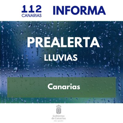 El Gobierno de Canarias declara la prealerta por lluvias en las islas