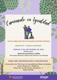 Arucas: La concejal&iacute;a de Pol&iacute;ticas de Igualdad, llevar&aacute; a cabo un sendero con perspectiva de g&eacute;nero