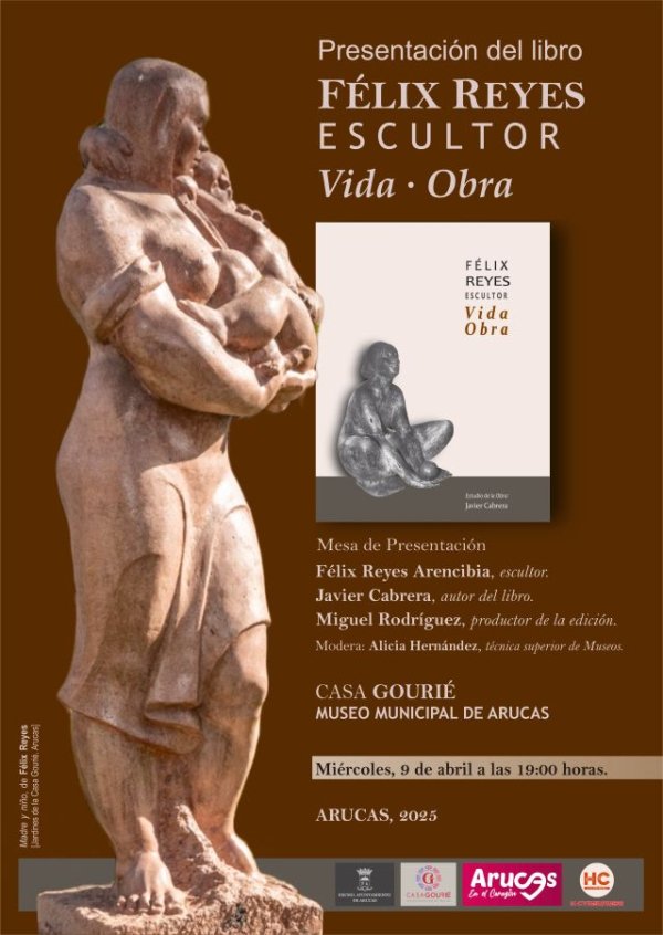 Arucas: La Casa Gourié presenta el libro “Félix Reyes. Escultor. Vida. Obra”