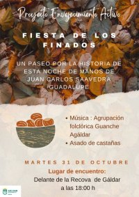 G&aacute;ldar: La Concejal&iacute;a del Mayor celebra la Noche de los Finados con un recorrido por el casco y un asado de casta&ntilde;as