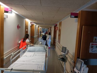 El Hospital del Norte pone en pr&aacute;ctica un simulacro de emergencia con evacuaci&oacute;n de pacientes