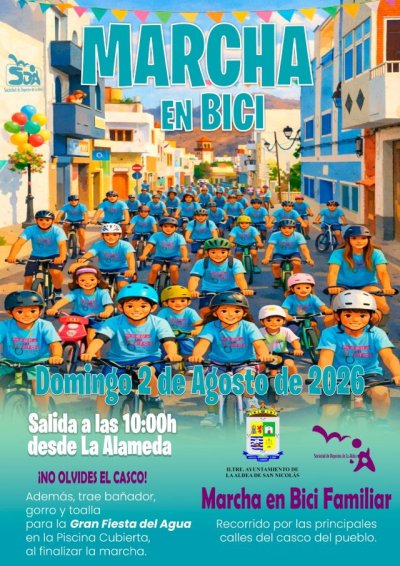 La Aldea de San Nicolás celebra una nueva edición de la Marcha en Bici Familiar con un recorrido para todas las edades