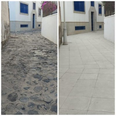 Agaete: La calle Pescador Matías Armas Saavedra &#039;rejuvenece&#039; con su repavimentación