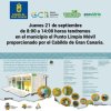 Tejeda: El jueves 21 de septiembre, de 08:00 a 14:00 horas en c/ Galindo estará el Punto Limpio Móvil