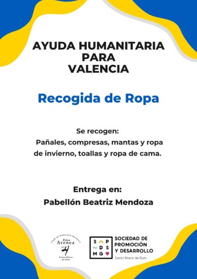 Gu&iacute;a: Recogida de art&iacute;culos de primera necesidad en el pabell&oacute;n de Gu&iacute;a para los damnificados de Valencia