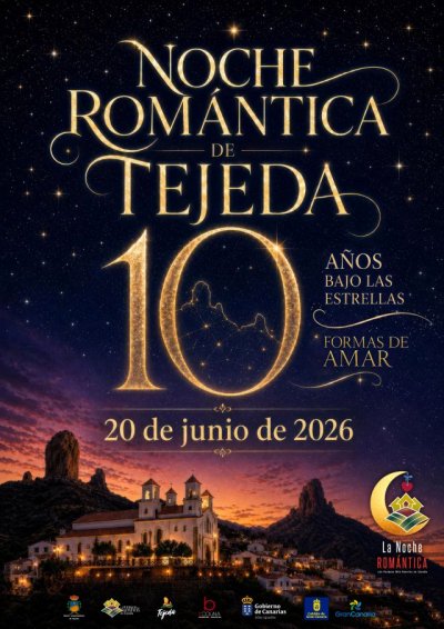 La Noche Romántica de Tejeda celebra su décimo aniversario con “10 años bajo las estrellas – 10 formas de amar”
