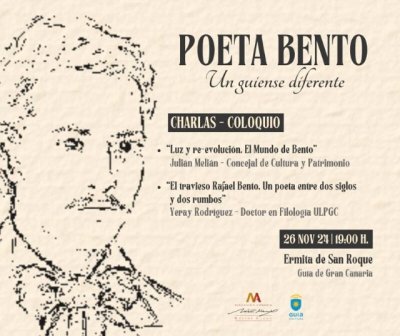 Gu&iacute;a: La Ermita de San Roque de Gu&iacute;a acoger&aacute; un homenaje al poeta Bento y el concierto &lsquo;Ecos del Patrimonio&rsquo;