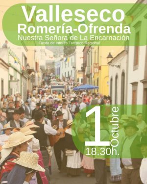 Orden de las carretas de la 48 edición de la Romería-Ofrenda de Valleseco