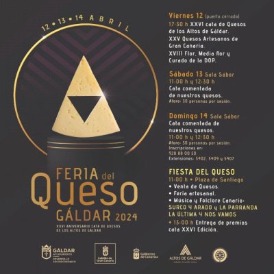 G&aacute;ldar celebra este fin de semana la XXVI Feria del Queso con la Fiesta del Queso el domingo en la Plaza de Santiago