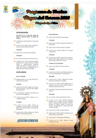 La Playa de La Aldea encara los días grandes de las fiestas en honor a Nuestra Señora del Carmen