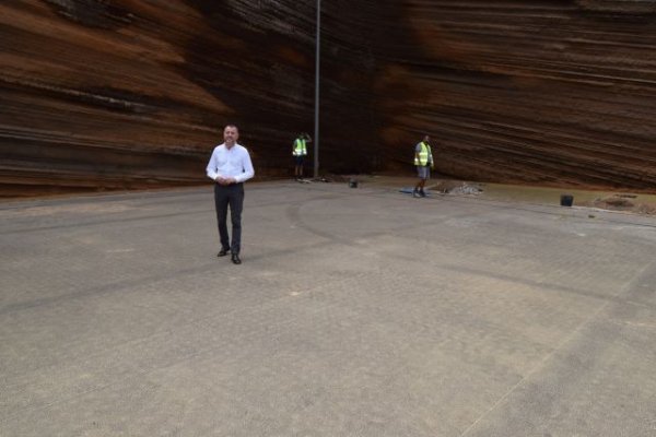 Gáldar: Continúan los trabajos de mejora de la cancha polideportiva de La Montaña